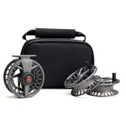 Lamson Liquid SSeries HD Fly Reel 3 Pack in Smoke